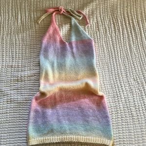 princess polly rainbow knit dress